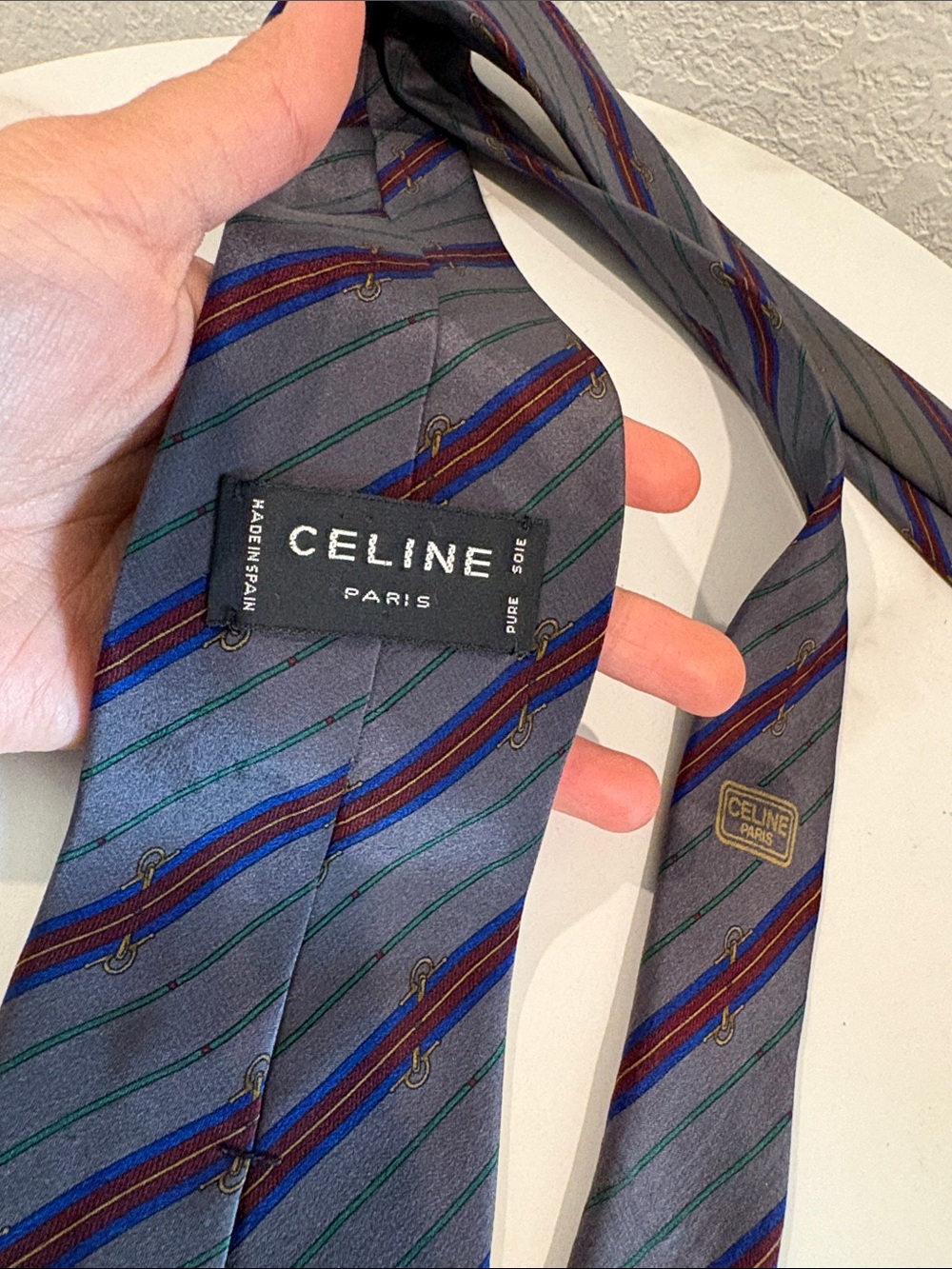 Celine, Loewe, Chanel, Dunhil Men's Silk Tie - Multi-Color Set 5pcs - Picture 7 of 14